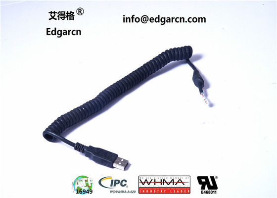 Ul Awg 28 - Angle droit de câble d&amp;#39;extension d&amp;#39;alimentation de 10 dc avec la couleur multi