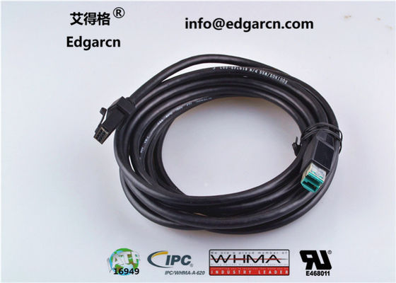 Couleur électronique de noir de cable électrique d'Usb de câblage de PVC pour Verifone