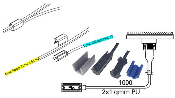 5A-20A Connecteur surmouleur en cliquant sur le câblage automobile avec support de câble optimisé et lumières de dégagement de marqueur unique