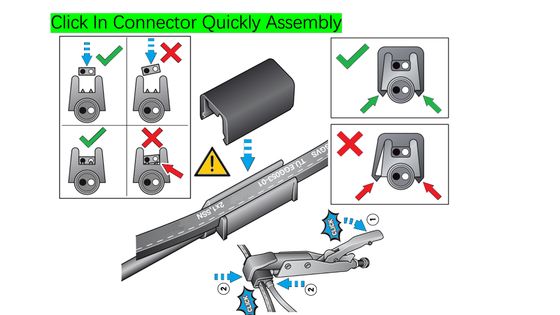 5A-20A Connecteur surmouleur en cliquant sur le câblage automobile avec support de câble optimisé et lumières de dégagement de marqueur unique