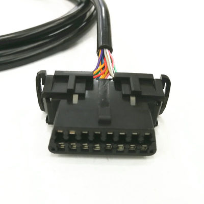 Couleur des véhicules à moteur de noir de câble de connecteur des pièces Obd2 avec la certification de Iatf16949