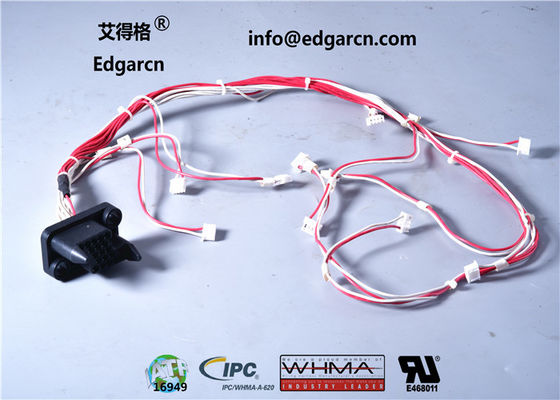 Harnais noir / rouge de machine de jeu Edgarcn 24 - 18awg avec le service d&amp;#39;Od Od