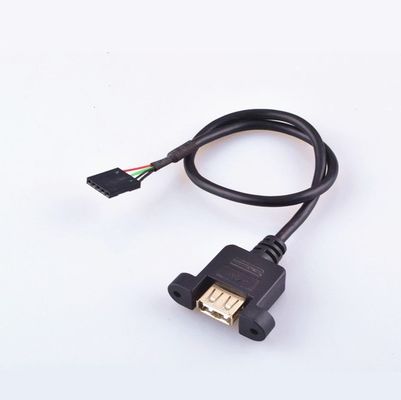 Câble de transfert de données à 2 oreilles, usb 2,0 un moulage par injection plastique femelle