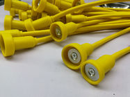 Veste de sécurité sûre magnétique de PVC de câble de harnais de fil jaune avec des extrémités surmoulées